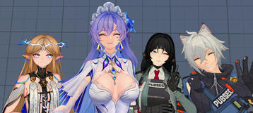 Erin, Aqua, Me, & Daniel
